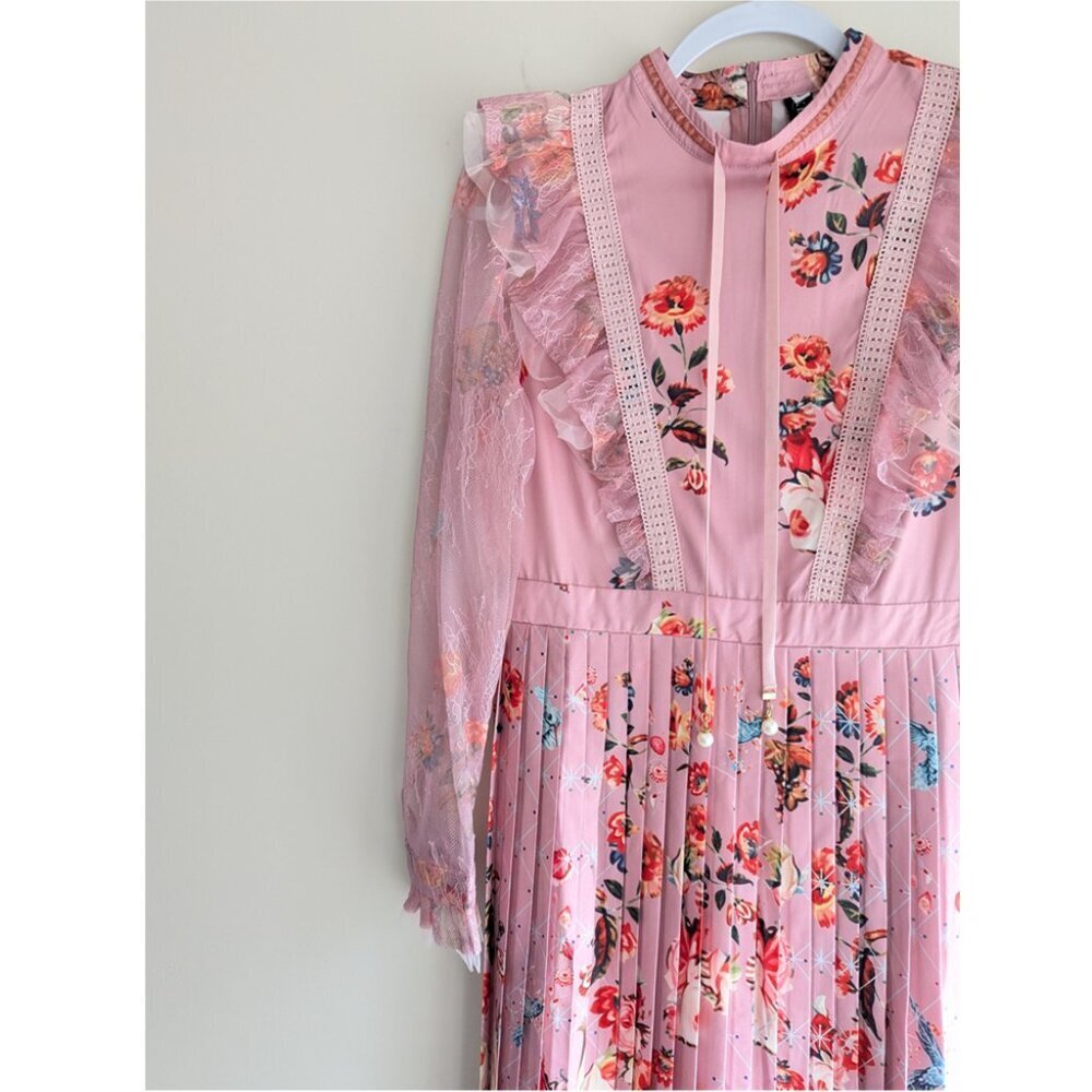 Keinmay Floral coquette pleated dress - Picture 8 of 12